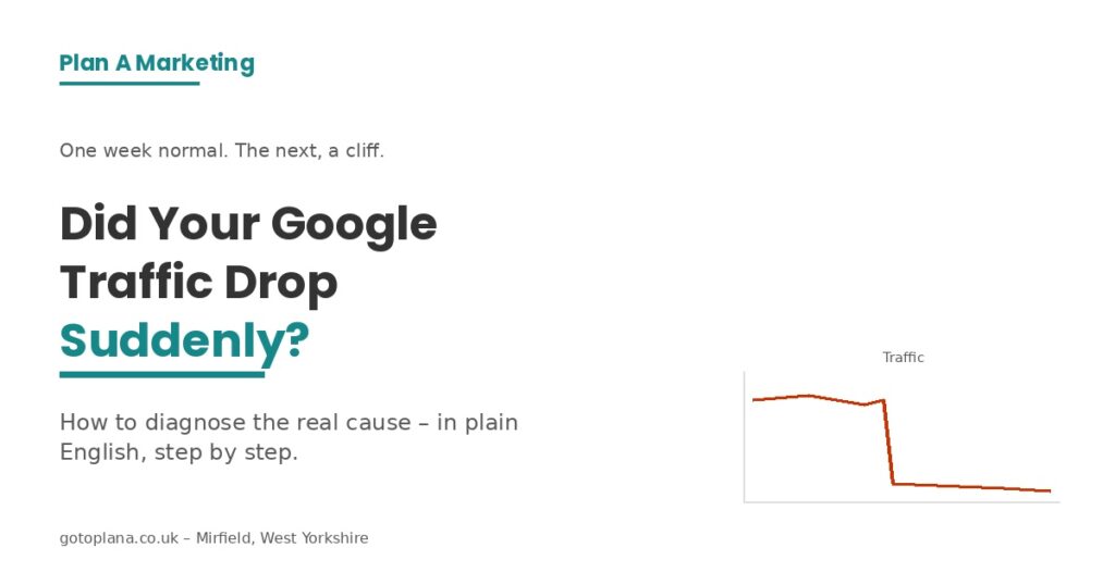 Sudden drop in website traffic — Plan A Marketing West Yorkshire
